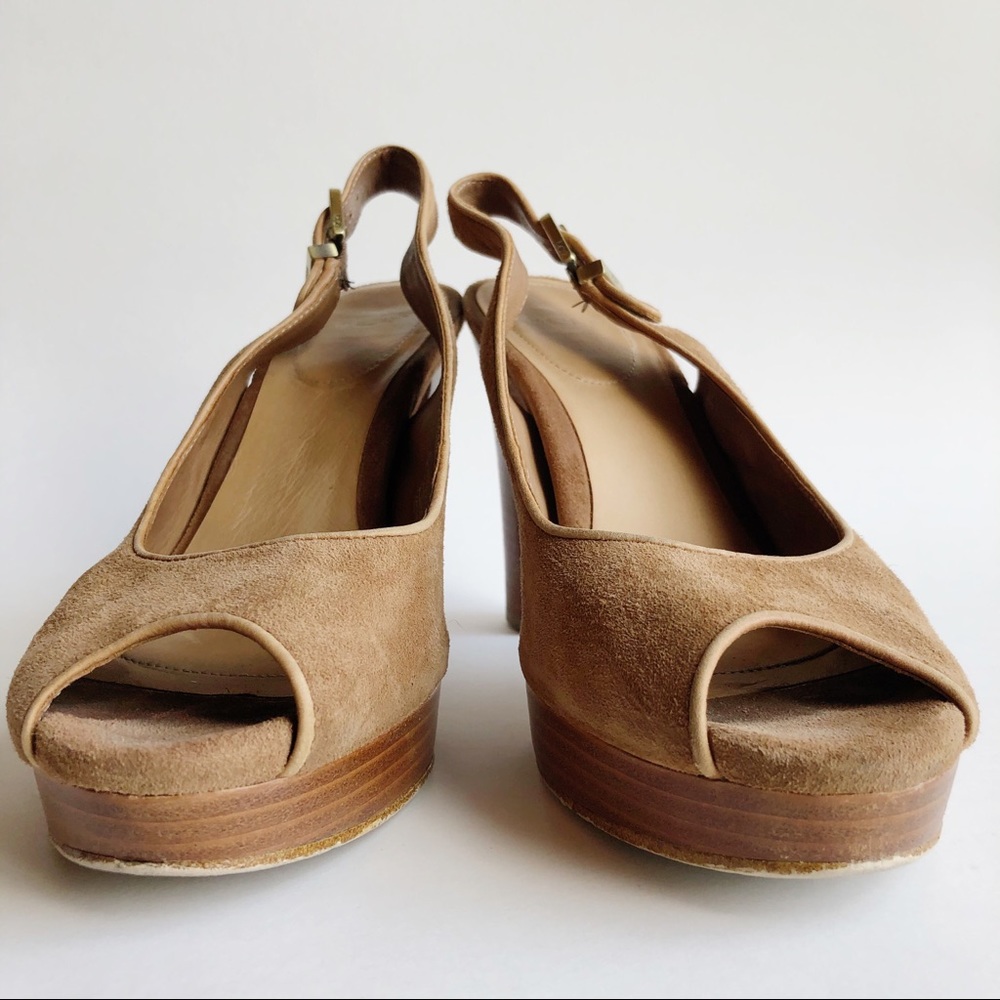 Ugg Johana Chestnut Suede Platform Pump Tan 9.5 - Picture 3 of 8
